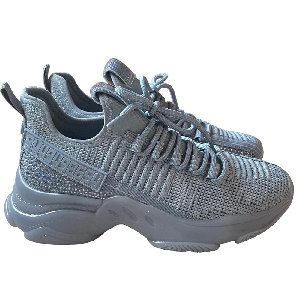 Steve Madden Maxima Rhinestone Baby Blue Sneakers Size 9.5 NEW